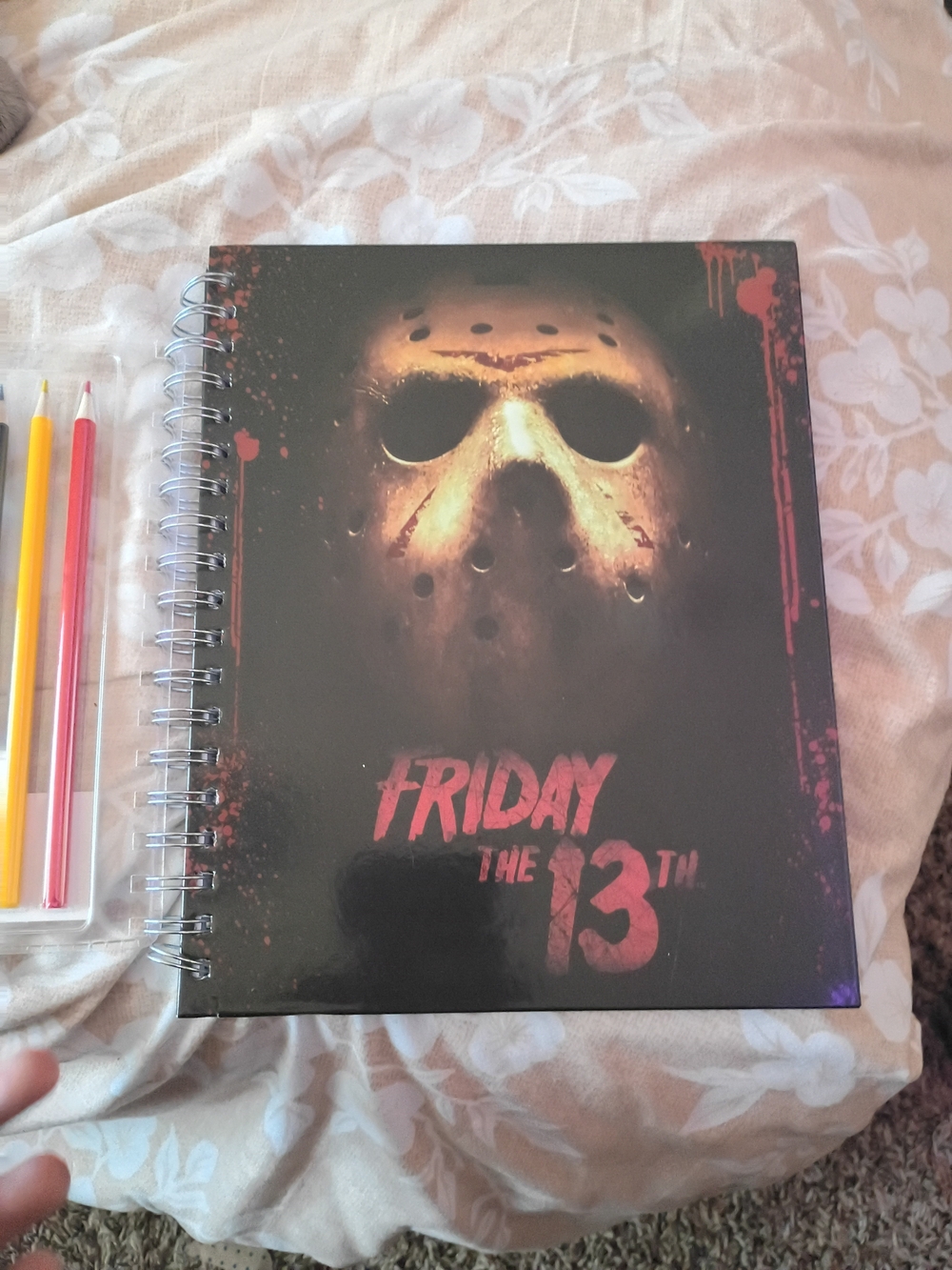 Friday the 13th Black & Red Spiral Notebook - Horror Themed Journal